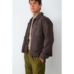 Яке Balmohk Canvas Corduroy Collar jacket - Brown (Brown / Turkish Coffee) яке,мъжки,якета,balmohk,canvas,corduroy,collar,jacket,brown,(brown,turkish,coffee)