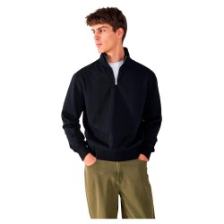 Блуза Balmohk Washed half zip sweatshirt - Black (Black / Black) блуза,мъжки,пуловери,balmohk,washed,half,zip,sweatshirt,black,(black,black)