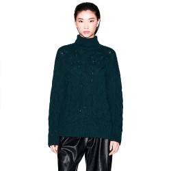 Блуза Armani exchange XW000780_AF16638 high neck sweater - Blue (Beat Green) блуза,дамски,пуловери,дамски,плетени,дрехи,armani,exchange,xw000780,af16638,high,neck,sweater,blue,(beat,green)