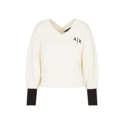 блуза,дамски,блузи,armani,exchange,xw000972,af16111,sweatshirt,beige,white,(iso)