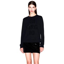 блуза,дамски,блузи,armani,exchange,xw000991,af14284,sweatshirt,black,(black)