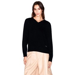 блуза,дамски,пуловери,дамски,плетени,дрехи,armani,exchange,xw001335,af13774,v,neck,sweater,black,(black)