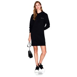 рокля,дамски,поли,и,рокли,armani,exchange,xw001453,af10830,long,sleeve,dress,black,(black,gold)
