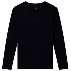 тениска,мъжки,тениски,дамски,тениски,armani,exchange,xw001456,af10356,long,sleeve,t,shirt,black,(black)