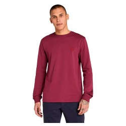 тениска,мъжки,тениски,timberland,dunstan,river,long,sleeve,t,shirt,red,(burgundy)