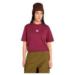 тениска,дамски,тениски,timberland,stack,logo,short,sleeve,t,shirt,burgundy,(red)
