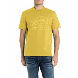 Тениска Replay M3234.000.22662 short sleeve T-shirt - Yellow (Corn Yellow) тениска,мъжки,тениски,replay,m3234.000.22662,short,sleeve,t,shirt,yellow,(corn,yellow)
