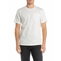 тениска,мъжки,тениски,replay,m3248.000.23938,short,sleeve,t,shirt,natural,white,(white)