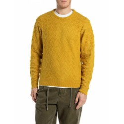 Блуза Replay UK4872.000.G23894 sweater - Yellow (Corn Yellow) блуза,мъжки,пуловери,replay,uk4872.000.g23894,sweater,yellow,(corn,yellow)