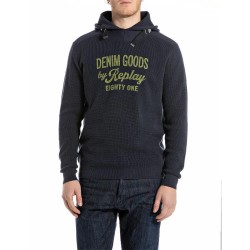 блуза,мъжки,пуловери,replay,uk4883.000.g22994,hoodie,sweater,indigo,blue