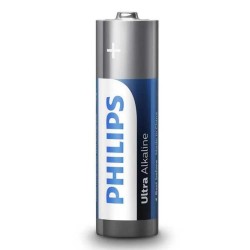 батерии,philips,ultra,lr6,aa,alkaline,battery,1.5v,4,units,grey,blue,(clear)