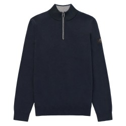 блуза,мъжки,пуловери,ecoalf,larch,half,zip,sweater,navy,melange,(blue)