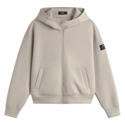 блуза,дамски,блузи,ecoalf,arica,full,zip,sweatshirt,oat,(beige)