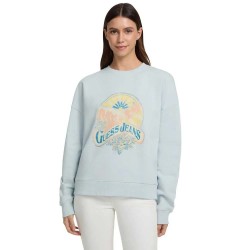 блуза,дамски,блузи,guess,jeans,w5gq16,k68i4,sweatshirt,azure,laguna,(grey)