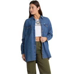 риза,с,дълъг,ръкав,дамски,блузи,дамски,ризи,guess,jeans,w5rh89,d5m84,long,sleeve,shirt,dark,wash,(blue)