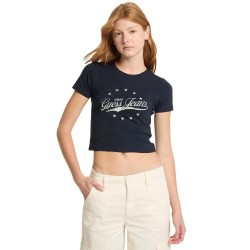 тениска,дамски,тениски,guess,jeans,w5ri59,j1314,slim,fit,short,sleeve,t,shirt,daring,ocean,(blue)