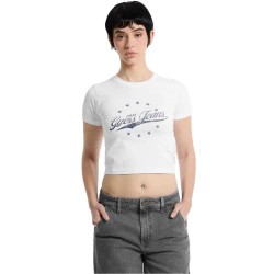 тениска,дамски,тениски,guess,jeans,w5ri59,j1314,slim,fit,short,sleeve,t,shirt,pure,white,(white)