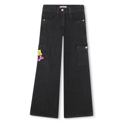 Панталони Billieblush U21235 pants - Denim Black Lave панталони,детски,панталони,billieblush,u21235,pants,denim,black,lave