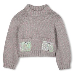Блуза Billieblush U21377 sweater - Grey (Pale Dove) блуза,детски,блузи,billieblush,u21377,sweater,grey,(pale,dove)