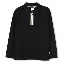 BOSS J52333 long sleeve polo - Black (Black) детски,блузи,с,яка,boss,j52333,long,sleeve,polo,black,(black)