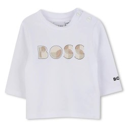 Тениска BOSS J52514 long sleeve T-shirt - White (White) тениска,мъжки,тениски,дамски,тениски,boss,j52514,long,sleeve,t,shirt,white,(white)