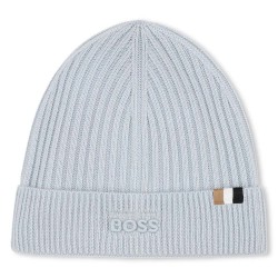 Юношеска шапка BOSS J52650 junior beanie - Grey (Pale Blue) юношеска,шапка,всички,шапки,boss,j52650,junior,beanie,grey,(pale,blue)