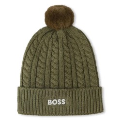 Юношеска шапка BOSS J52656 junior beanie - Green (Green) юношеска,шапка,всички,шапки,boss,j52656,junior,beanie,green,(green)
