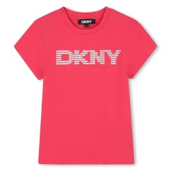 Тениска DKNY D62406 short sleeve T-shirt - Red (Fuschia) тениска,мъжки,тениски,дамски,тениски,dkny,d62406,short,sleeve,t,shirt,red,(fuschia)