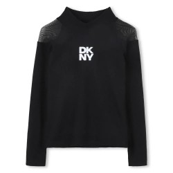 DKNY D62410 short sleeve base layer - Black (Black) детско,бельо,dkny,d62410,short,sleeve,base,layer,black,(black)