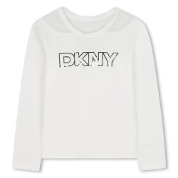 Тениска DKNY D62408 long sleeve T-shirt - White (Off White) тениска,мъжки,тениски,дамски,тениски,dkny,d62408,long,sleeve,t,shirt,white,(off,white)