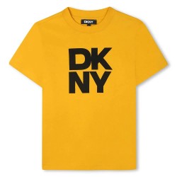 Тениска DKNY D62431 short sleeve T-shirt - Yellow (Wicker Gold) тениска,мъжки,тениски,дамски,тениски,dkny,d62431,short,sleeve,t,shirt,yellow,(wicker,gold)