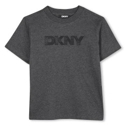 Тениска DKNY D62440 short sleeve T-shirt - Grey (Charcoal Marl) тениска,мъжки,тениски,дамски,тениски,dkny,d62440,short,sleeve,t,shirt,grey,(charcoal,marl)
