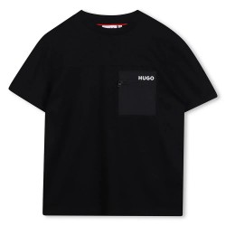 Тениска HUGO G00441 short sleeve T-shirt - Black (Black) тениска,мъжки,тениски,дамски,тениски,hugo,g00441,short,sleeve,t,shirt,black,(black)