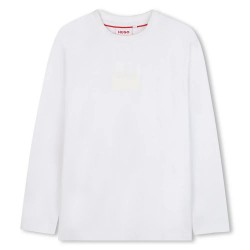 тениска,детски,тениски,hugo,g00437,long,sleeve,t,shirt,white
