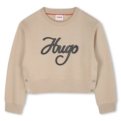 блуза,детски,блузи,hugo,g00498,sweatshirt,beige,(stone)