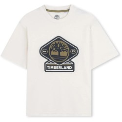 Тениска Timberland T60530 short sleeve T-shirt - White (Ivory) тениска,детски,тениски,timberland,t60530,short,sleeve,t,shirt,white,(ivory)