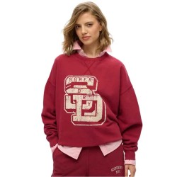 блуза,дамски,блузи,superdry,athletic,flock,relaxed,fit,sweatshirt,red,(bordeaux,red)