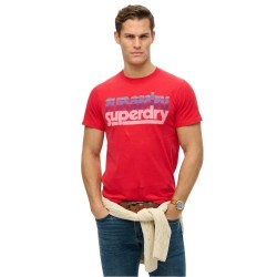 Тениска Superdry Stacked short sleeve T-shirt - Red (Risk Red) тениска,мъжки,тениски,дамски,тениски,superdry,stacked,short,sleeve,t,shirt,red,(risk,red)