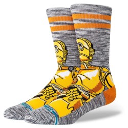 чорапи,мъжки,чорапи,stance,c3po,crew,socks,grey,(gold)