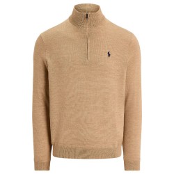 блуза,мъжки,пуловери,polo,ralph,lauren,785a87152,half,zip,sweater,salted,caramel,melange,(beige)
