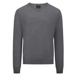 блуза,мъжки,пуловери,fynch,hatton,1414801,v,neck,sweater,steel,(grey)