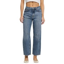 дънки,дамски,панталони,guess,eco,barrel,fit,jeans,blue