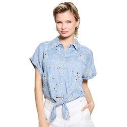 риза,с,къс,ръкав,дамски,блузи,дамски,ризи,guess,w5gh34d5n63,short,sleeve,shirt,blue