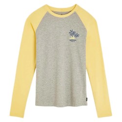 Тениска Rip curl Plain long sleeve T-shirt - Grey (Cement Marle) тениска,мъжки,тениски,дамски,тениски,rip,curl,plain,long,sleeve,t,shirt,grey,(cement,marle)