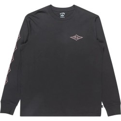 Тениска Billabong Crayon Wave long sleeve T-shirt - Black (Washed Black) тениска,мъжки,тениски,дамски,тениски,billabong,crayon,wave,long,sleeve,t,shirt,black,(washed,black)