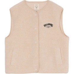 елек,дамски,жилетки,billabong,be,happy,fleece,vest,beige,(white,cap)