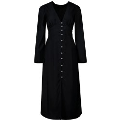 рокля,дамски,поли,и,рокли,billabong,cool,night,long,sleeve,long,dress,black,(black,pebble)
