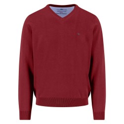блуза,мъжки,пуловери,fynch,hatton,1514211,v,neck,sweater,garnet,red,(red)