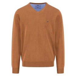 блуза,мъжки,пуловери,fynch,hatton,1514211,v,neck,sweater,hazel,(brown)