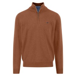 блуза,мъжки,пуловери,fynch,hatton,1514215,half,zip,sweater,hazel,(brown)